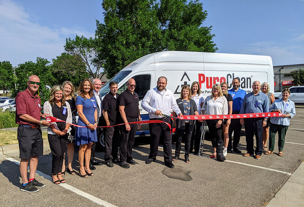 Ribbon cutting ceremony at PuroClean in Waconia