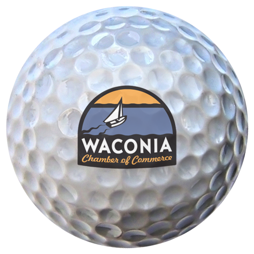 waconia chamber of commerce logo on golf ball