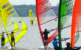 Windsurfing on Lake Waconia