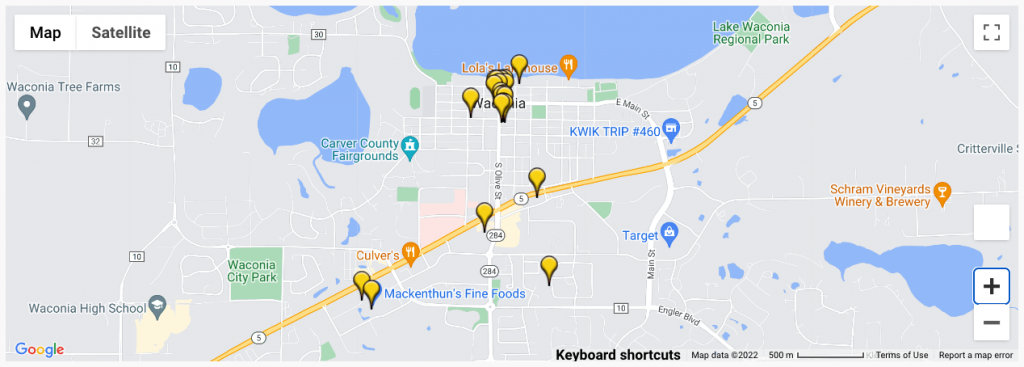 waconia shopping map